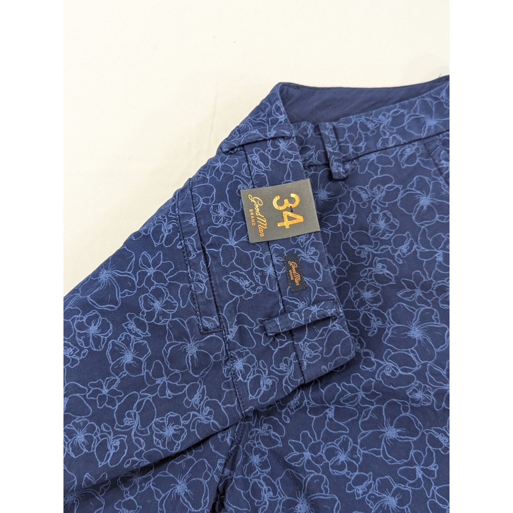 New‎ Men's Good Man Brand Shorts - Floral Flower Short Print - Size 34 BLUE